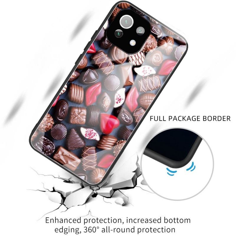 Capa Para Xiaomi Mi 11 Lite 4G / 5G / 5G NE Chocolates De Vidro Temperado