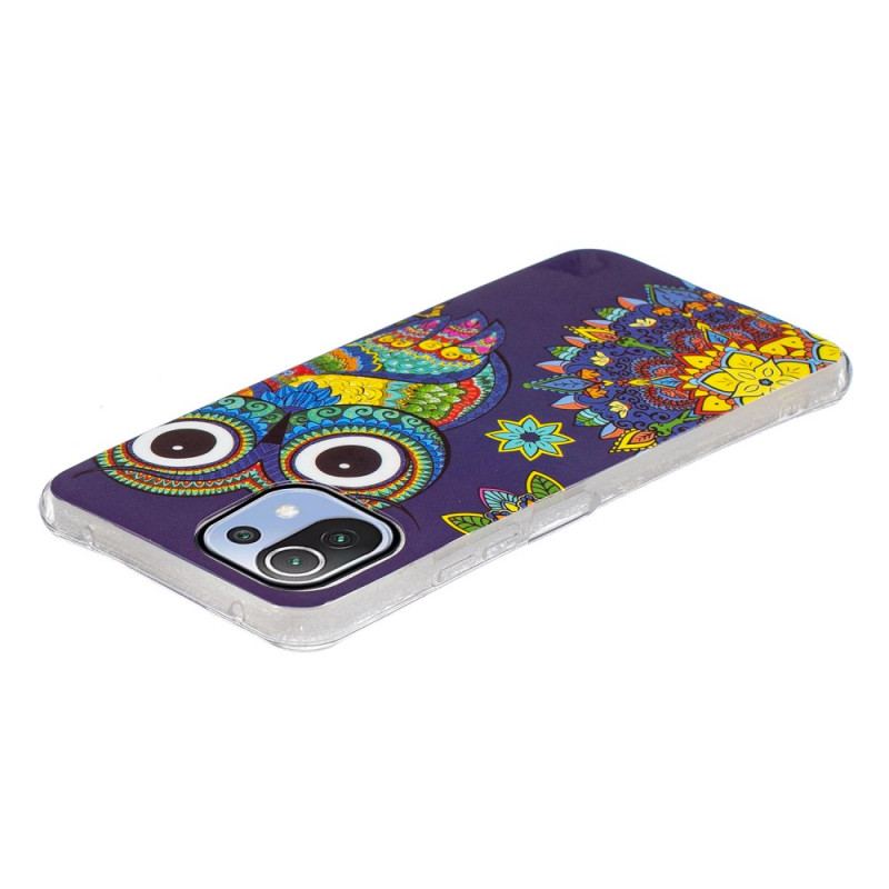Capa Para Xiaomi Mi 11 Lite 4G / 5G / 5G NE Coruja Fluorescente