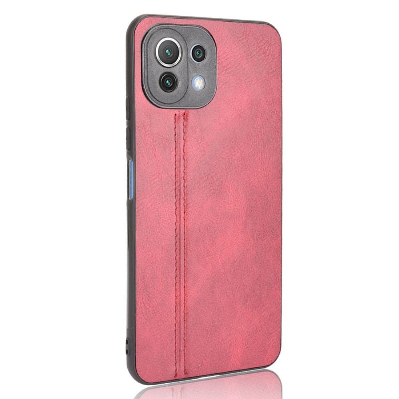 Capa Para Xiaomi Mi 11 Lite 4G / 5G / 5G NE Efeito Couro Couture