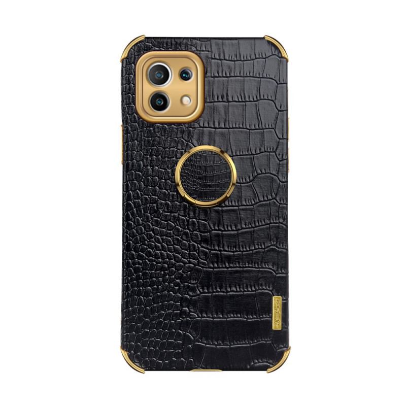 Capa Para Xiaomi Mi 11 Lite 4G / 5G / 5G NE Efeito Pele De Crocodilo