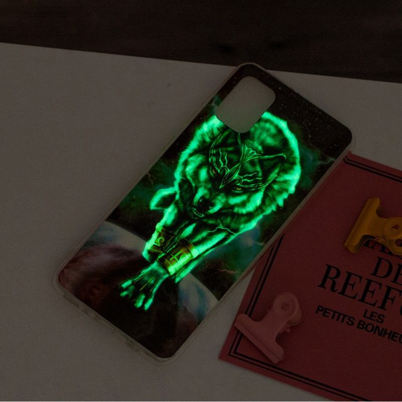 Capa Para Xiaomi Mi 11 Lite 4G / 5G / 5G NE Lobo Fluorescente