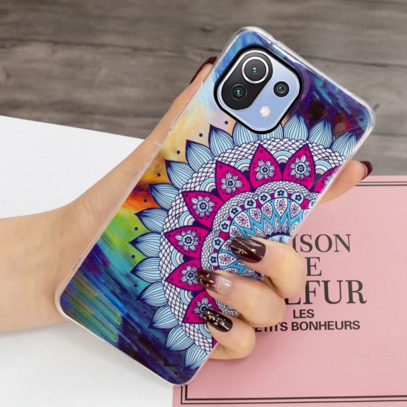 Capa Para Xiaomi Mi 11 Lite 4G / 5G / 5G NE Mandala Colorida Fluorescente