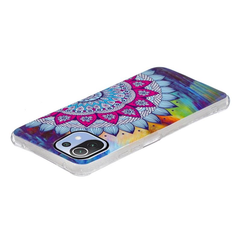 Capa Para Xiaomi Mi 11 Lite 4G / 5G / 5G NE Mandala Colorida Fluorescente