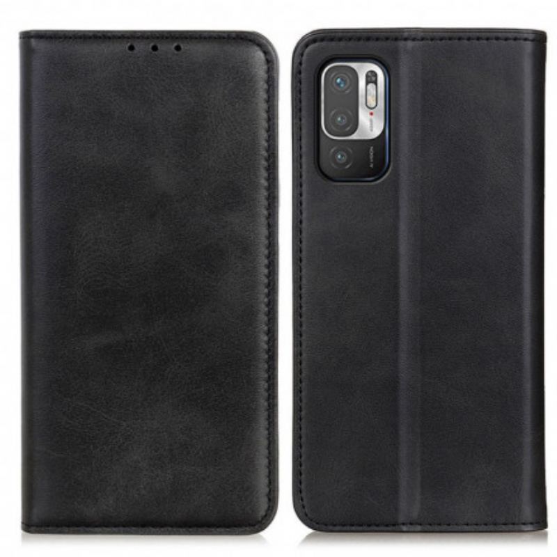 Capa De Celular Para Poco M3 Pro 5G Flip Couro Rachado