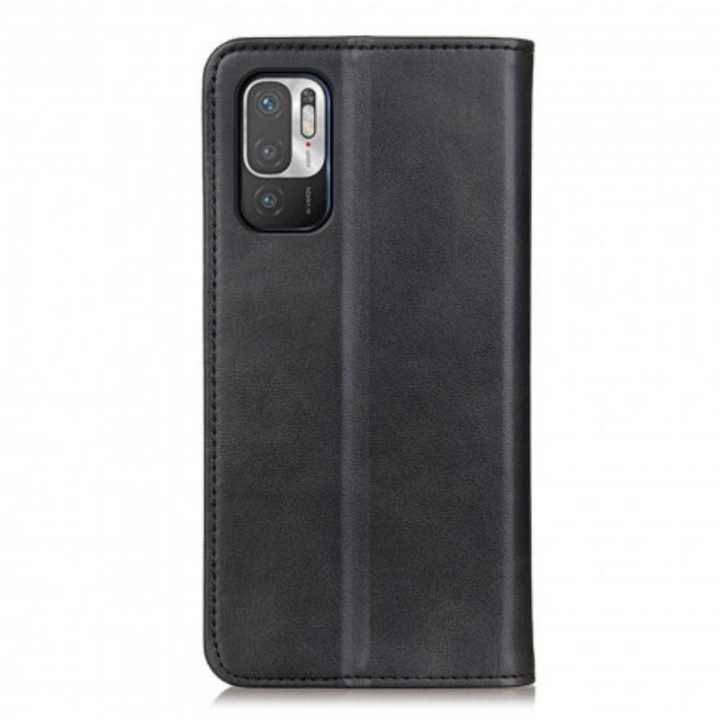 Capa De Celular Para Poco M3 Pro 5G Flip Couro Rachado