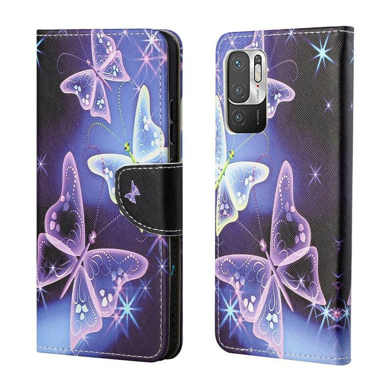 Capa Flip Para Poco M3 Pro 5G Borboletas