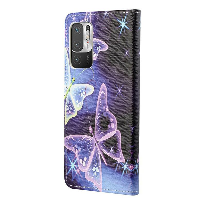 Capa Flip Para Poco M3 Pro 5G Borboletas