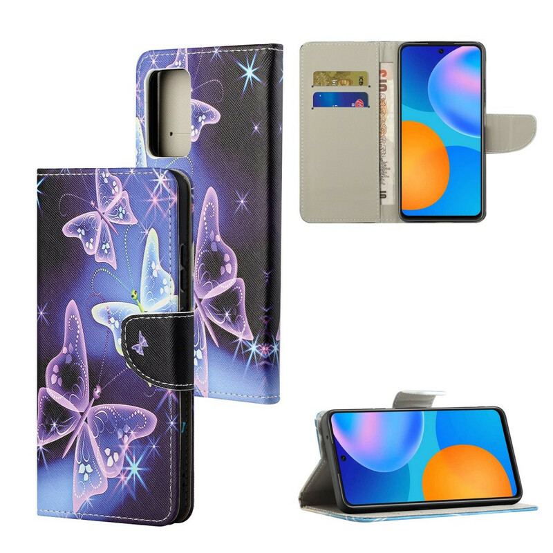 Capa Flip Para Poco M3 Pro 5G Borboletas