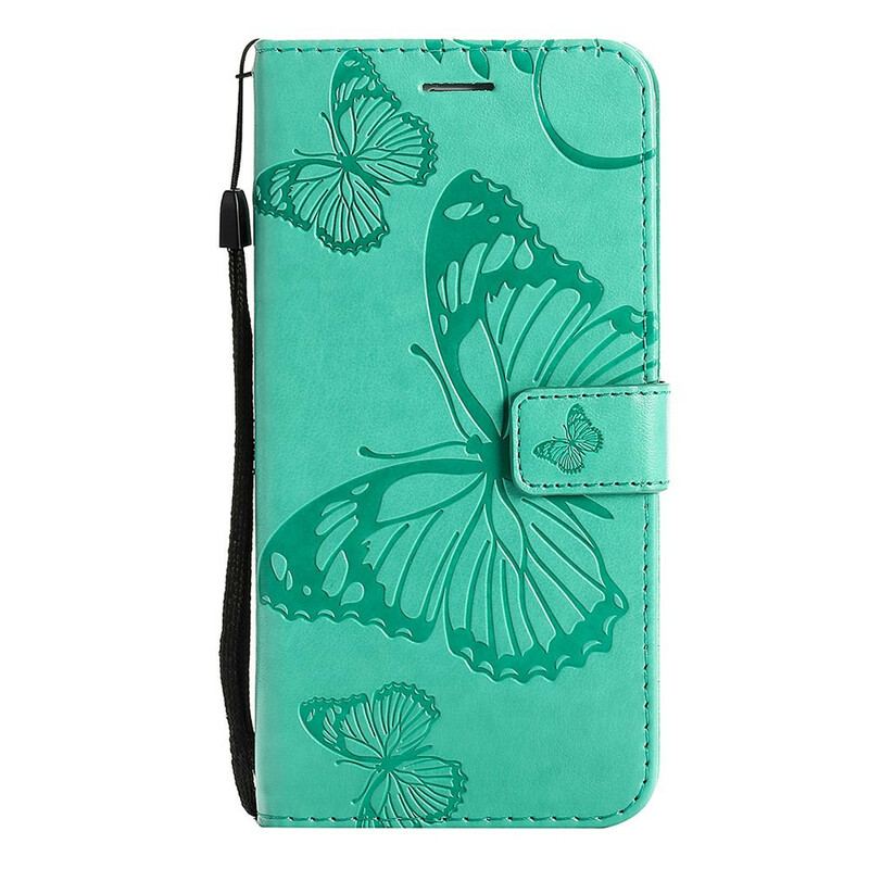 Capa Flip Para Poco M3 Pro 5G Borboletas Gigantes
