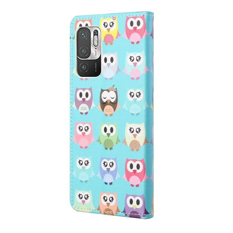 Capa Flip Para Poco M3 Pro 5G Várias Corujas