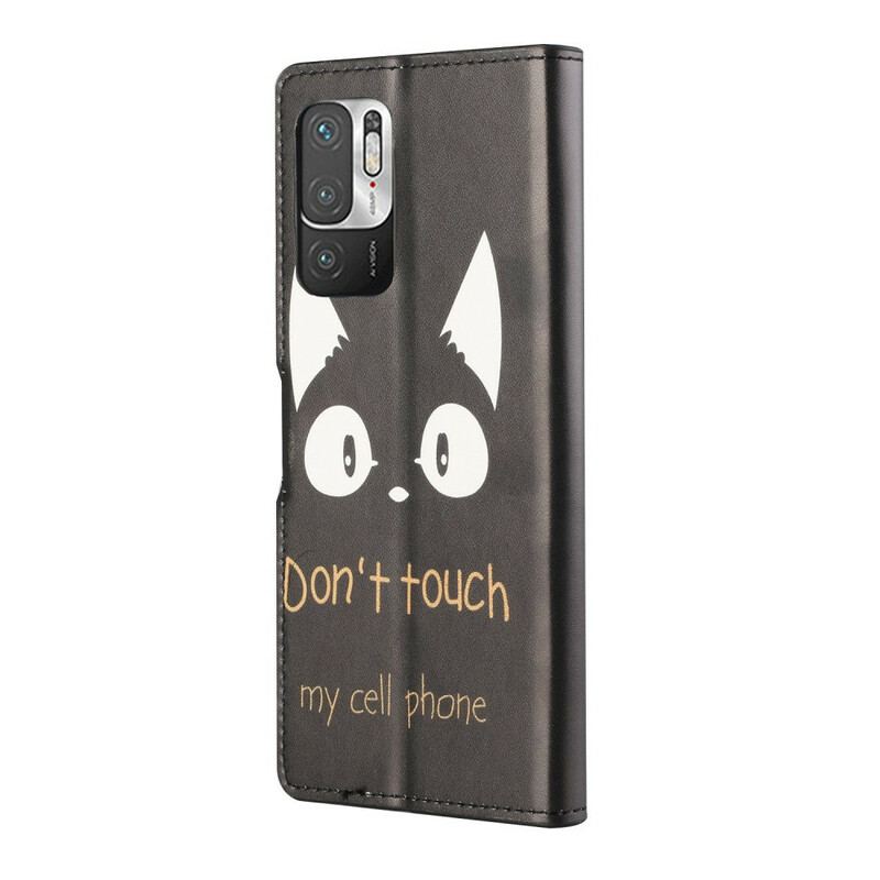 Capa Folio Para Poco M3 Pro 5G Não Toque No Meu Celular