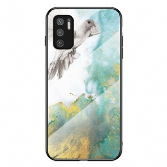 Capa Para Poco M3 Pro 5G Vidro Temperado De Cores De Mármore