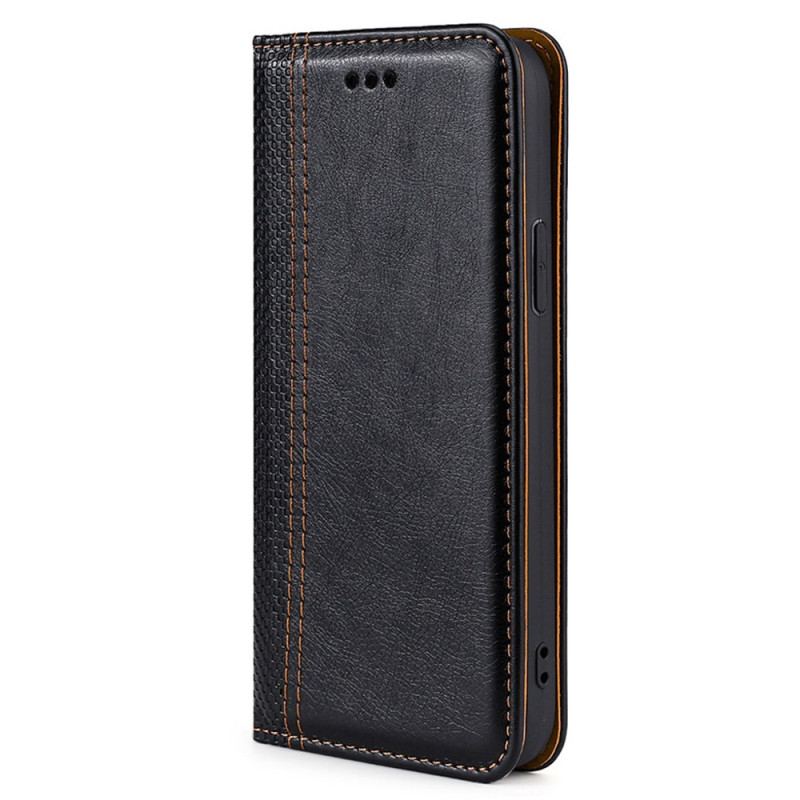 Capa De Celular Para Honor 50 SE Flip Costura De Couro De Lichia