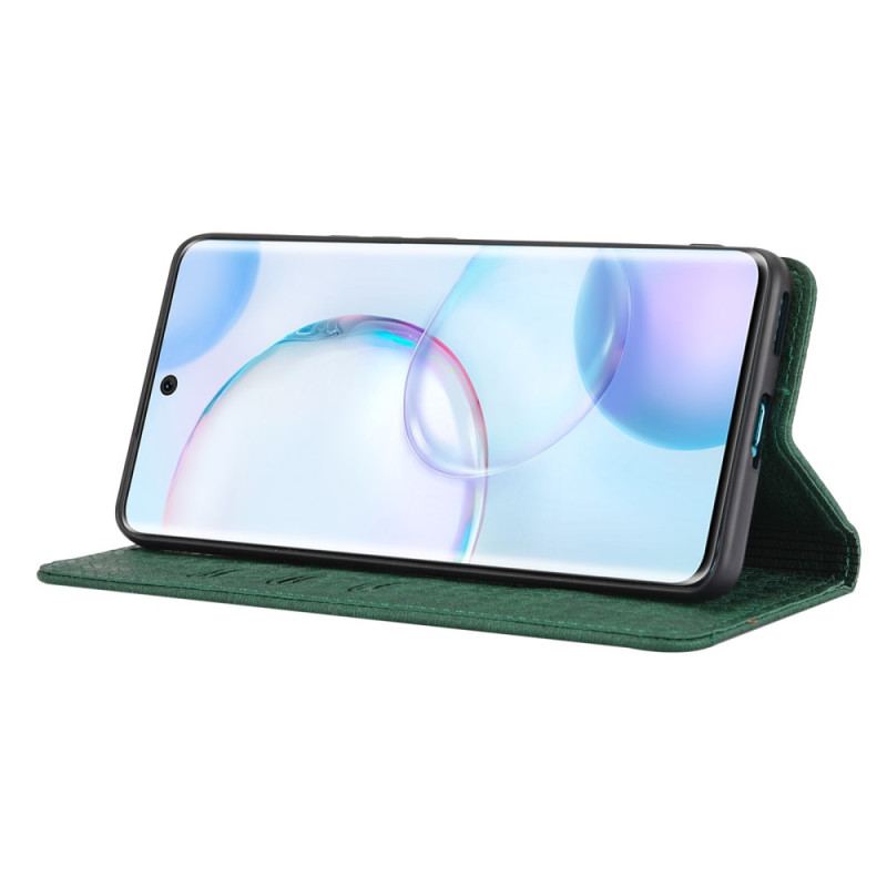 Capa Flip Para Honor 50 SE De Cordão Estilo Tecido Tiras