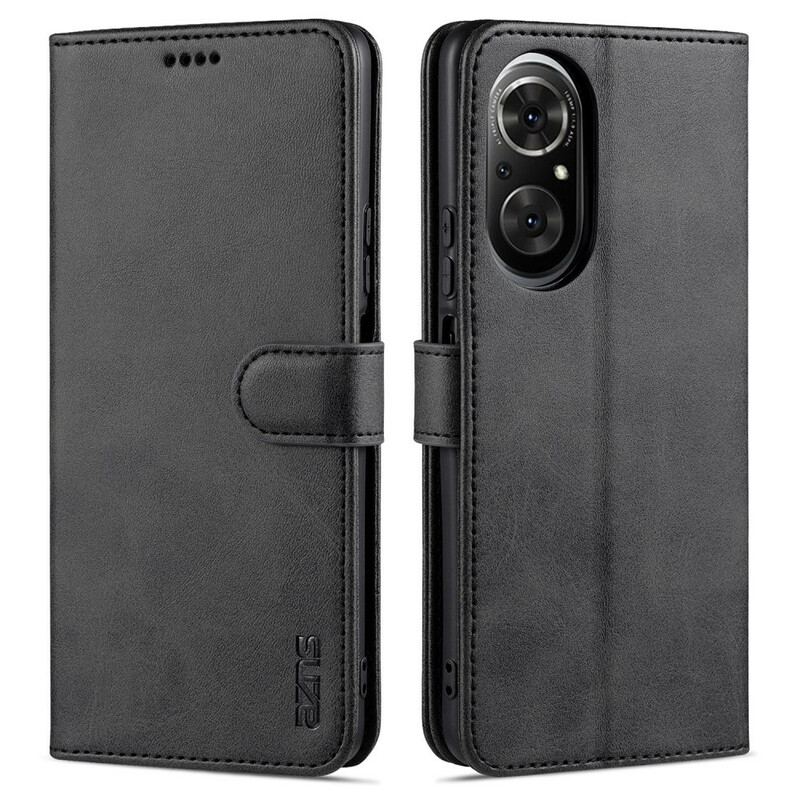 Capa Flip Para Honor 50 SE Efeito Couro Azns