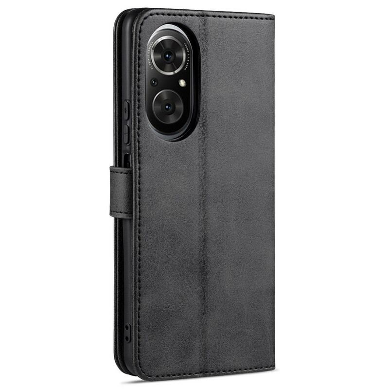 Capa Flip Para Honor 50 SE Efeito Couro Azns