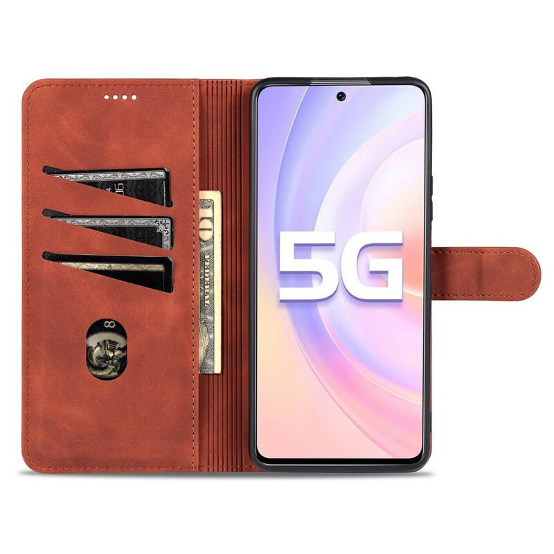 Capa Flip Para Honor 50 SE Efeito Couro Azns