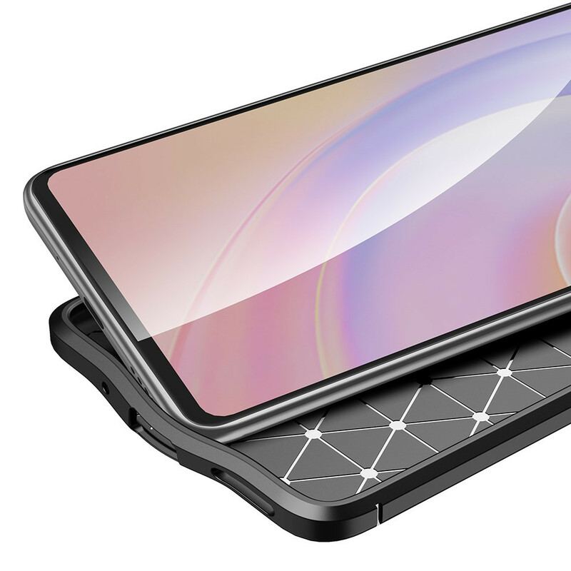 Capa Para Honor 50 SE Linha Dupla Efeito Couro Litchi