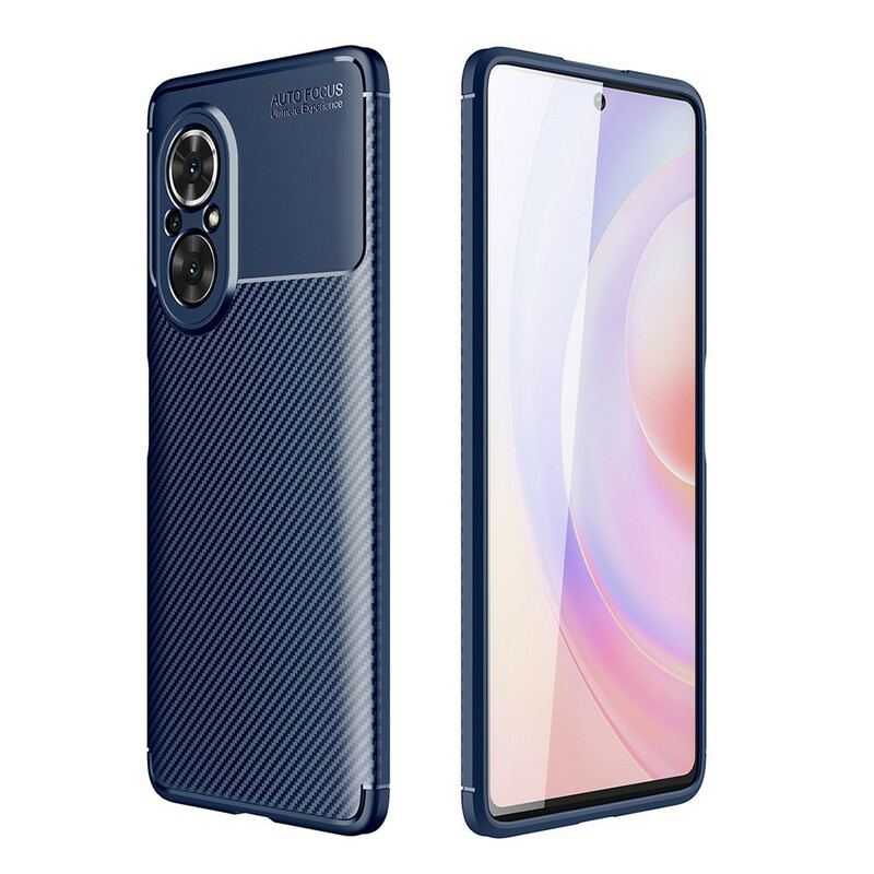 Capa Para Honor 50 SE Textura Flexível De Fibra De Carbono