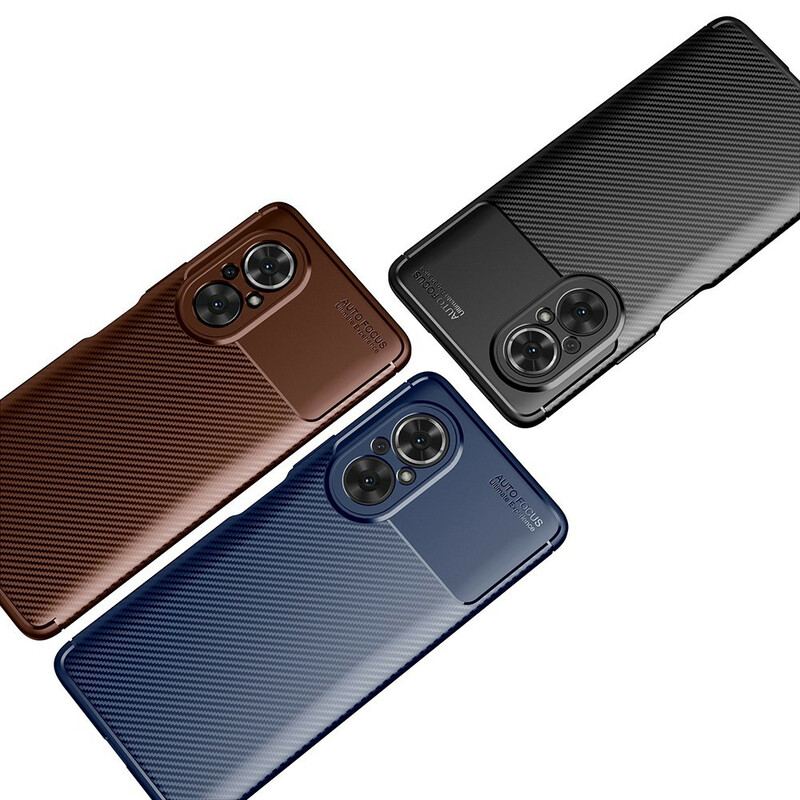 Capa Para Honor 50 SE Textura Flexível De Fibra De Carbono