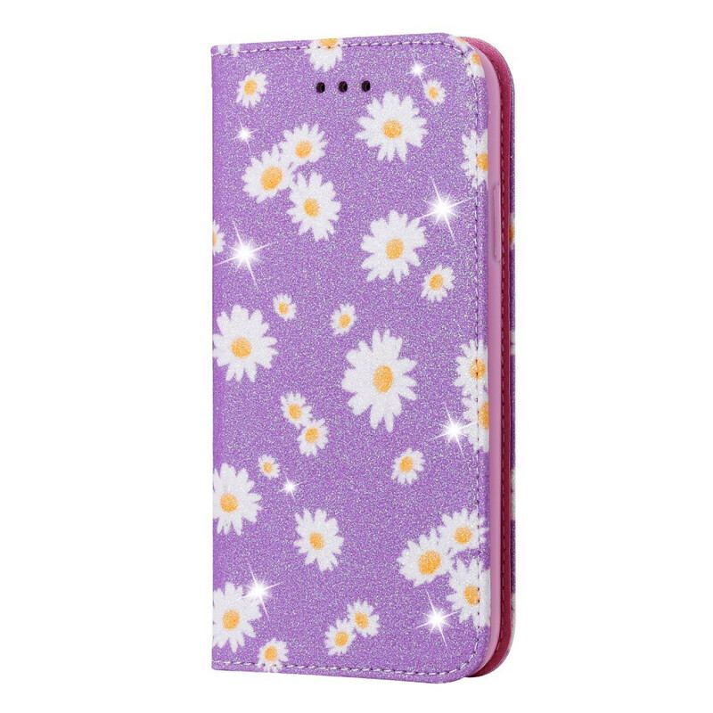 Capa De Celular Para Xiaomi Redmi Note 9 Flip Margaridas