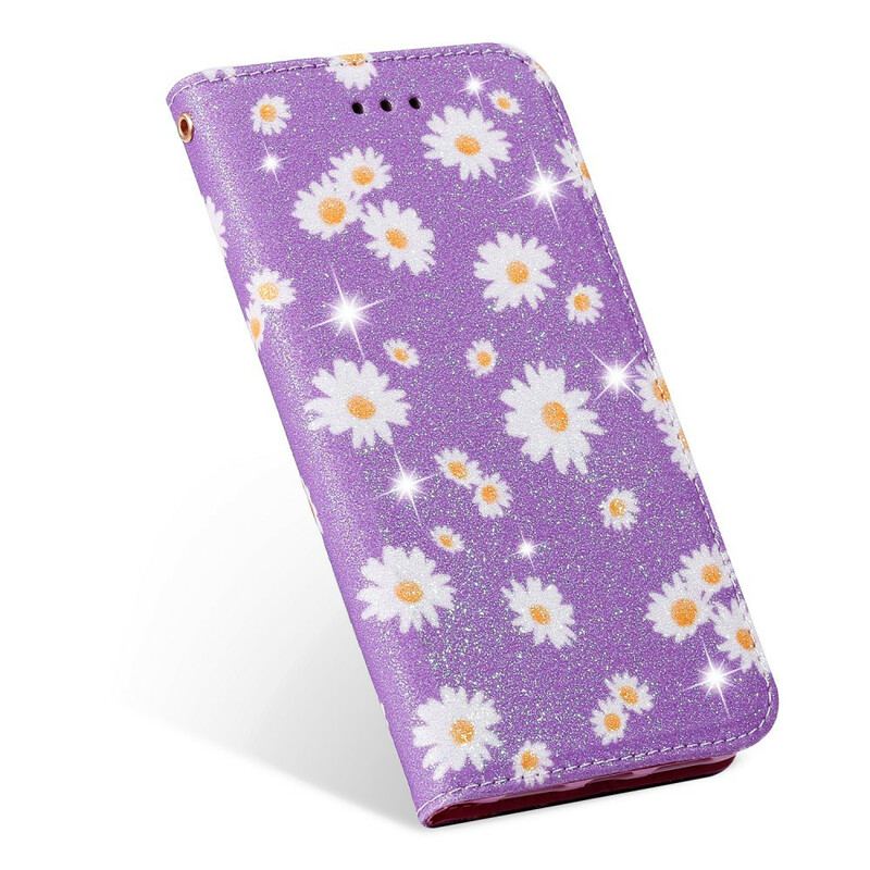 Capa De Celular Para Xiaomi Redmi Note 9 Flip Margaridas