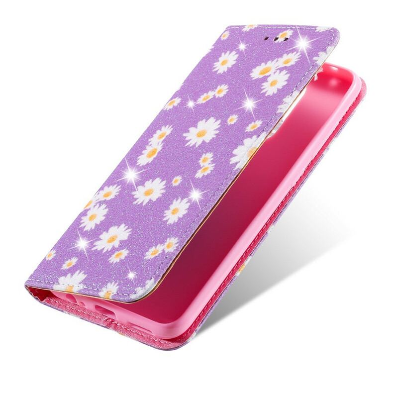 Capa De Celular Para Xiaomi Redmi Note 9 Flip Margaridas
