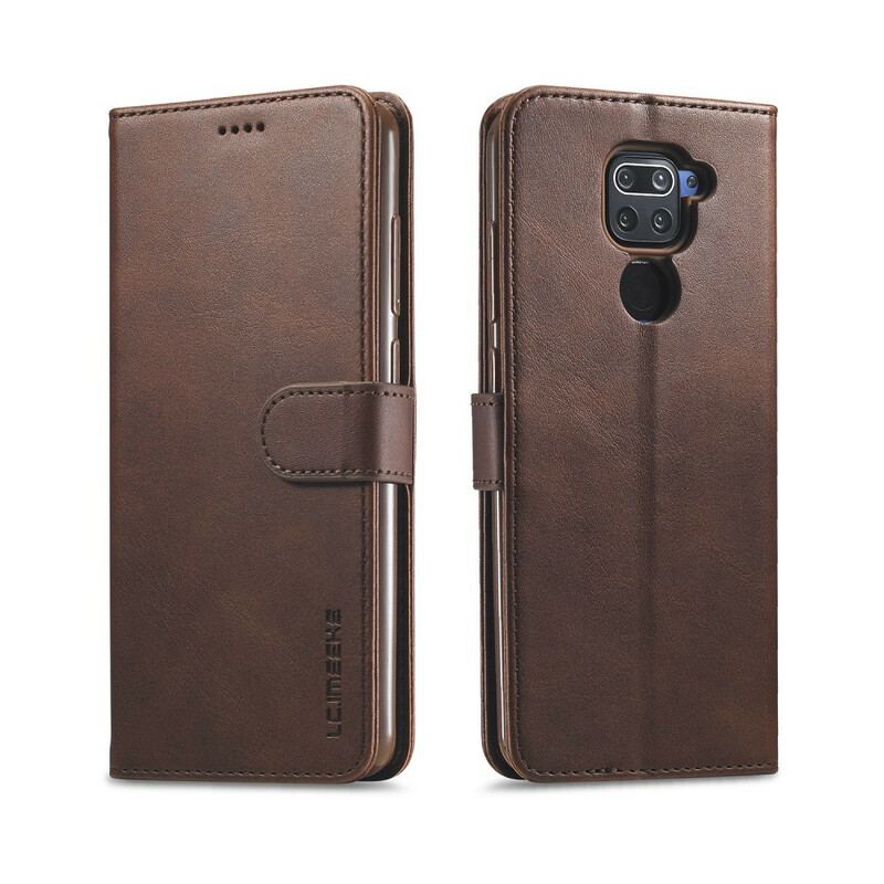 Capa Flip Para Xiaomi Redmi Note 9 Lc.imeeke Efeito Couro