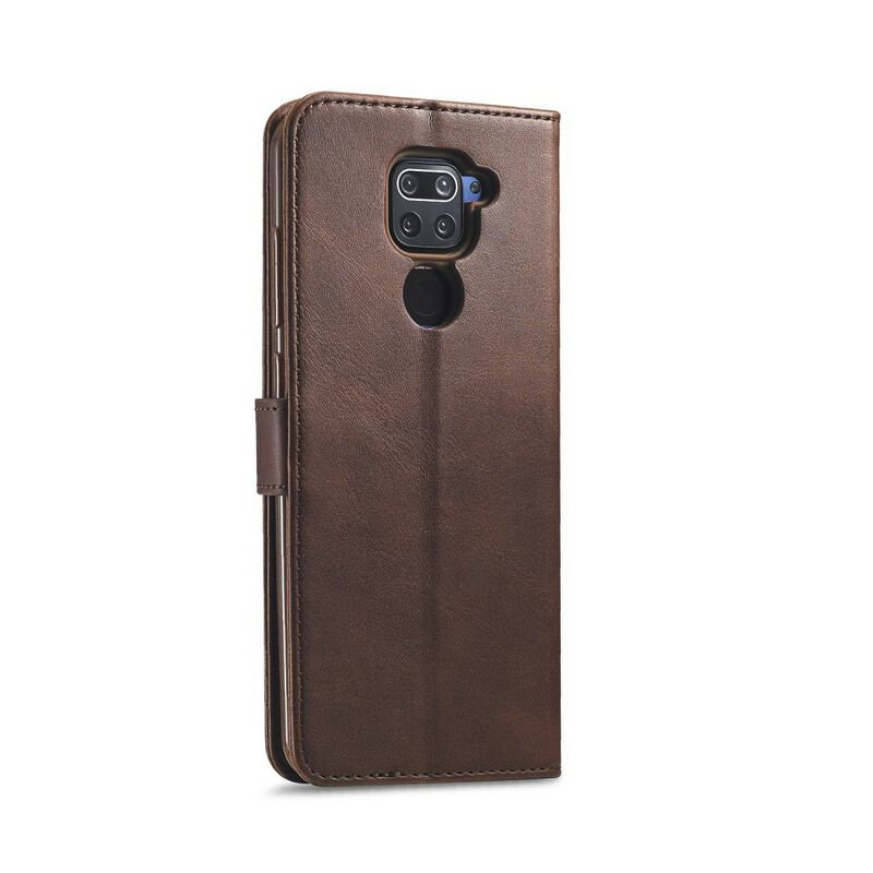 Capa Flip Para Xiaomi Redmi Note 9 Lc.imeeke Efeito Couro
