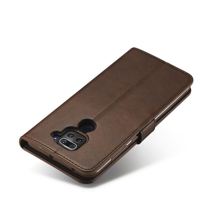 Capa Flip Para Xiaomi Redmi Note 9 Lc.imeeke Efeito Couro