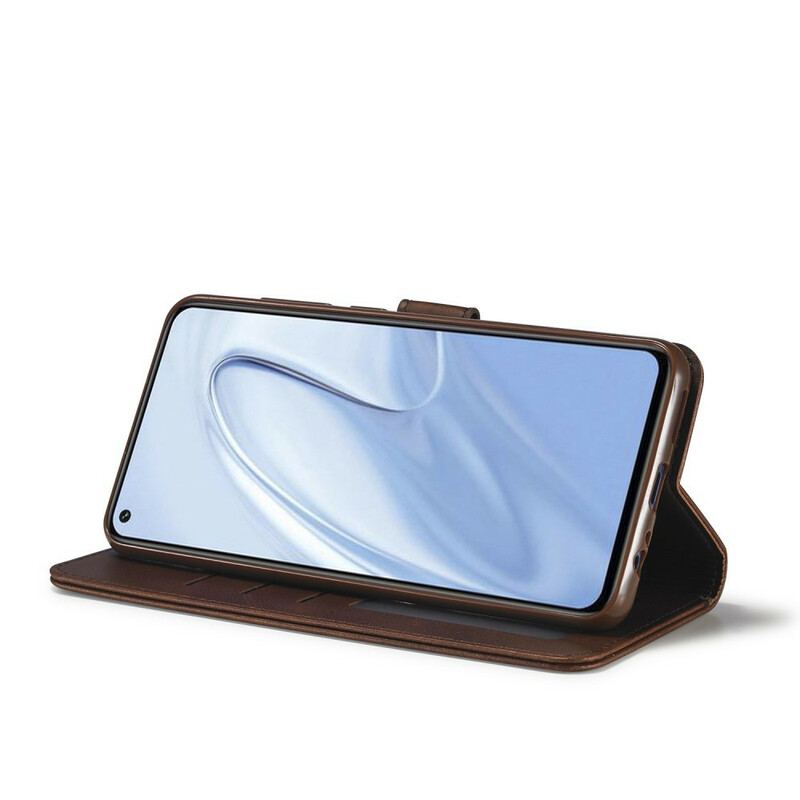 Capa Flip Para Xiaomi Redmi Note 9 Lc.imeeke Efeito Couro