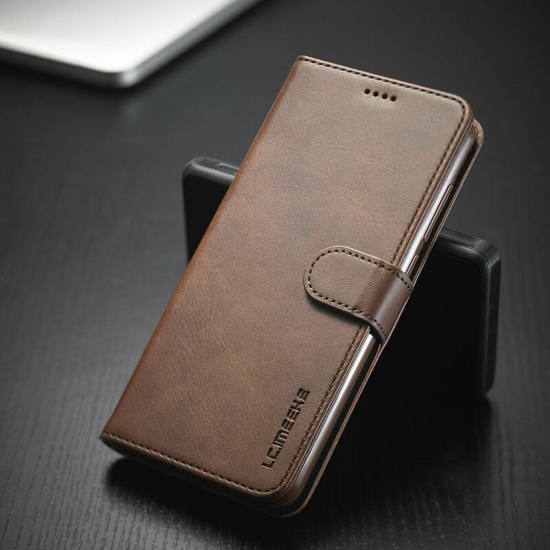 Capa Flip Para Xiaomi Redmi Note 9 Lc.imeeke Efeito Couro