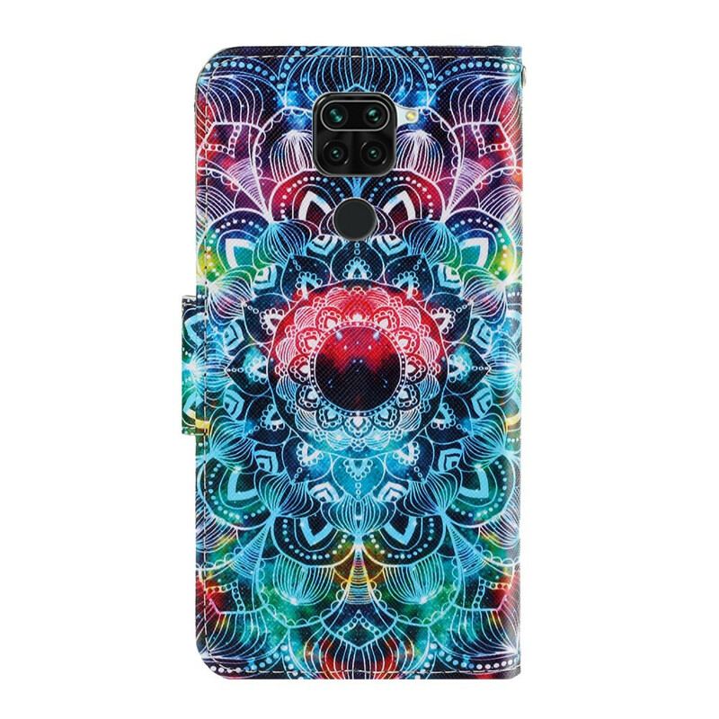 Capa Folio Para Xiaomi Redmi Note 9 De Cordão Mandala De Tiras Chamativas