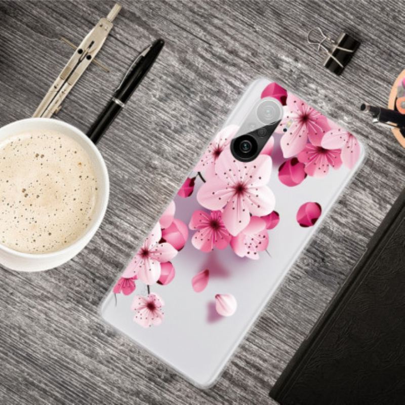 Capa De Celular Para Poco F3 Pequenas Flores Cor De Rosa