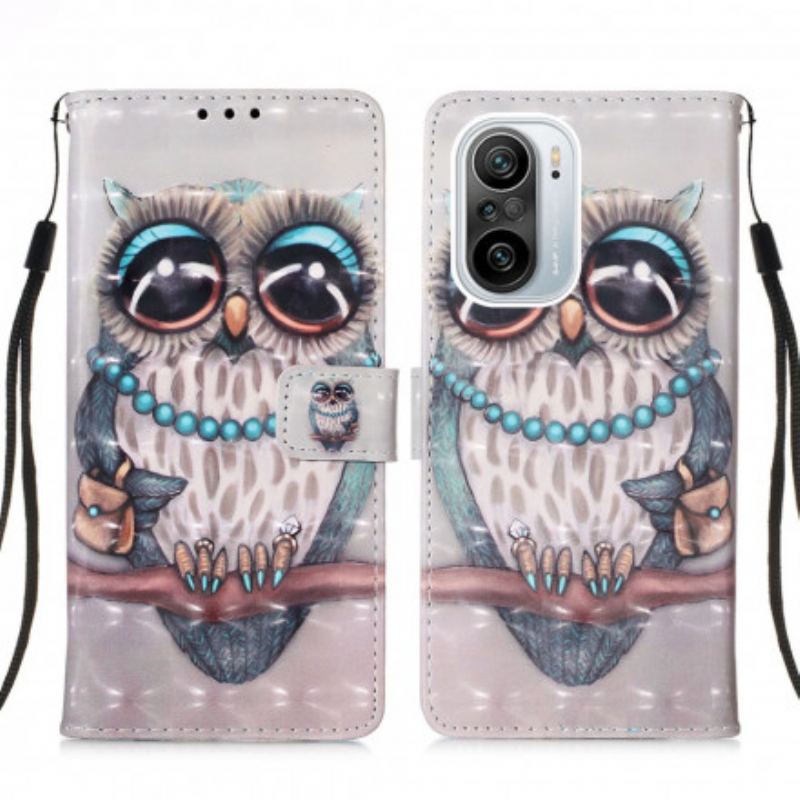 Capa Flip Para Poco F3 Dona Coruja