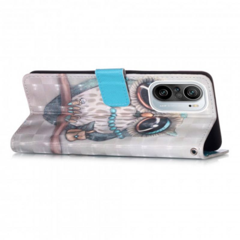 Capa Flip Para Poco F3 Dona Coruja