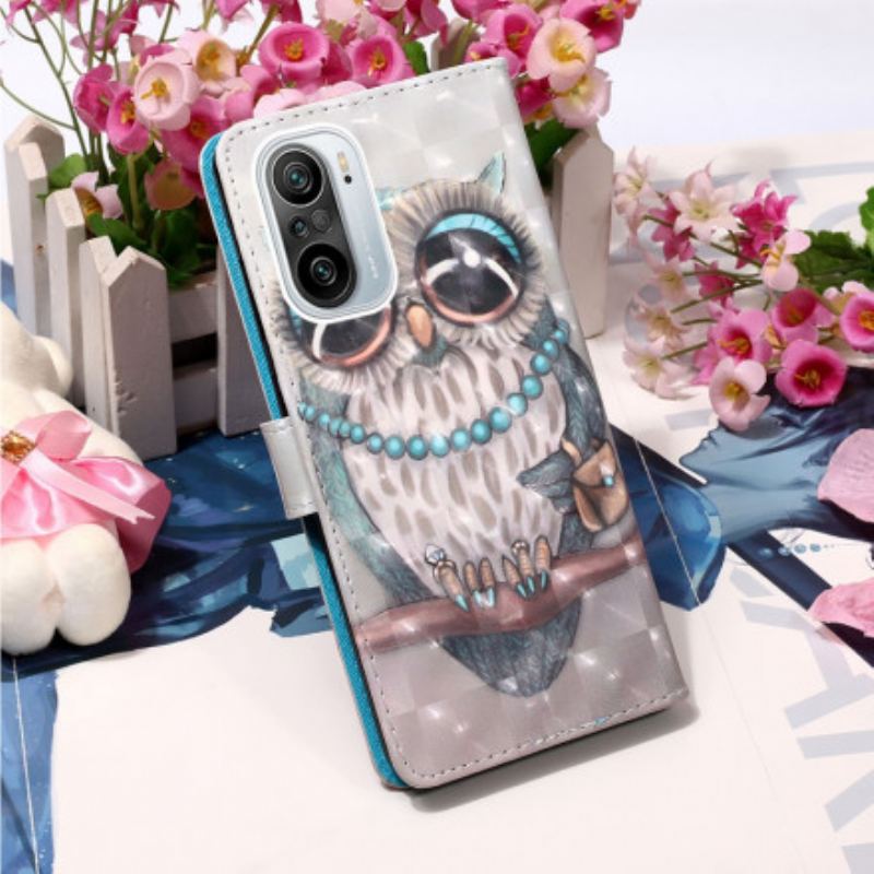 Capa Flip Para Poco F3 Dona Coruja
