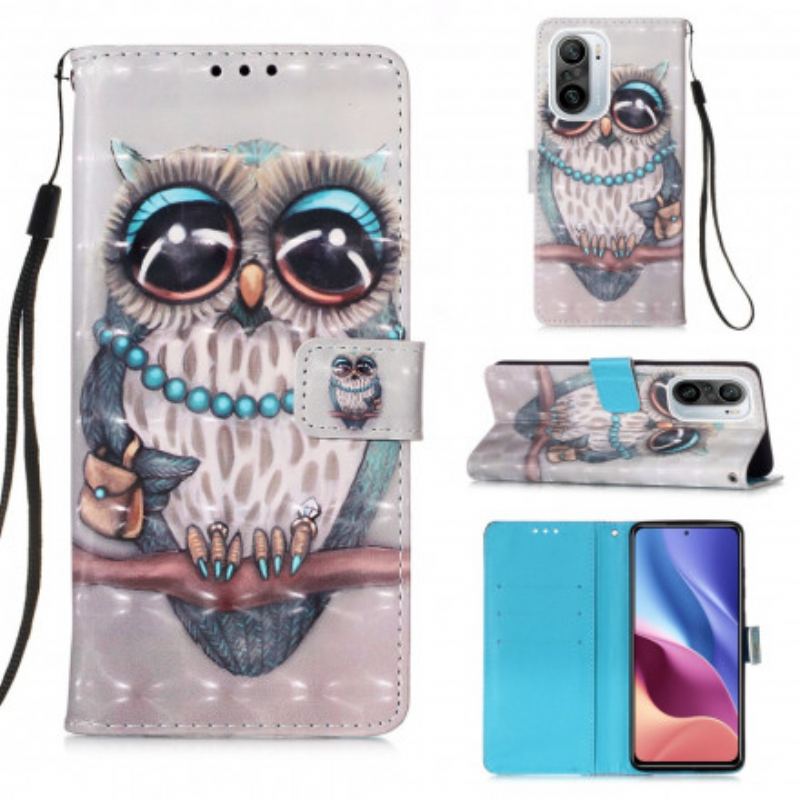 Capa Flip Para Poco F3 Dona Coruja