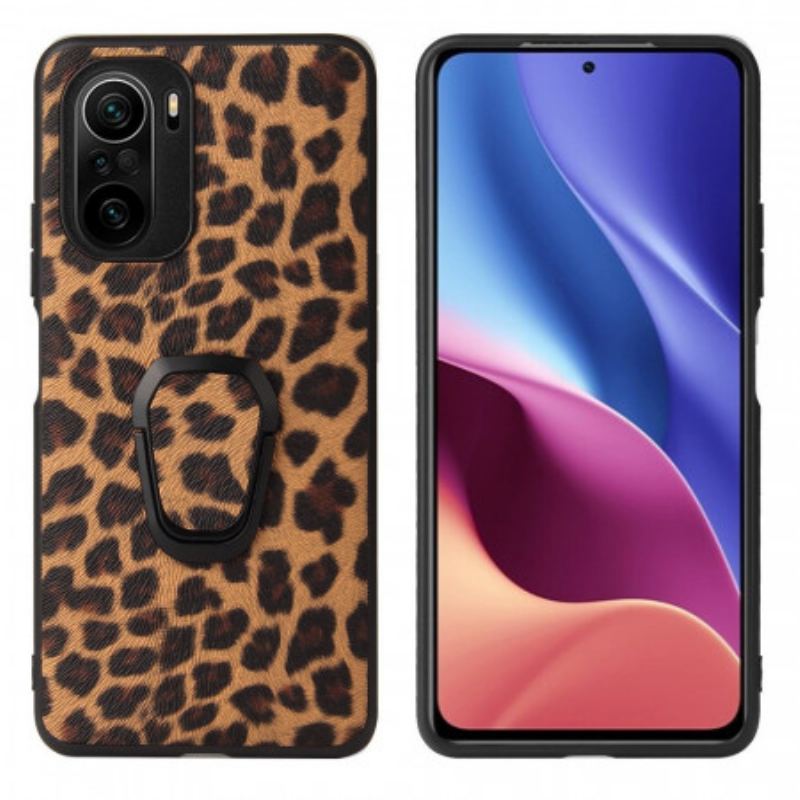 Capa Para Poco F3 Suporte Para Anel De Leopardo Suporte Para Anel De Leopardo