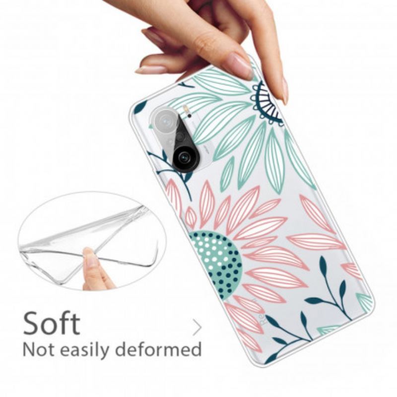 Capa Para Poco F3 Uma Flor Transparente