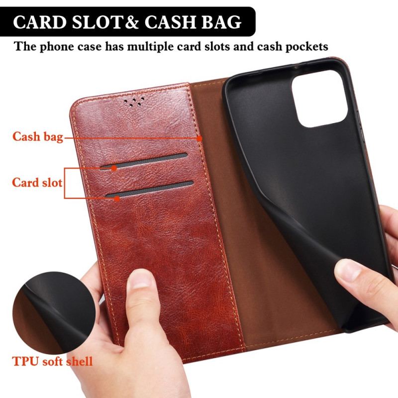 Capa De Celular Para Google Pixel 6 Pro Flip Couro Sintético Encerado