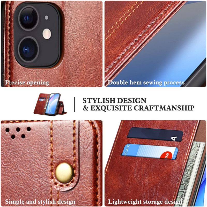 Capa De Celular Para Google Pixel 6 Pro Flip Couro Sintético Encerado