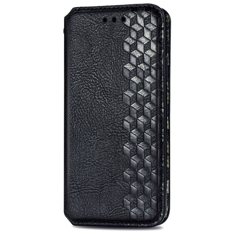 Capa De Celular Para Google Pixel 6 Pro Flip Textura Diamante Efeito Couro