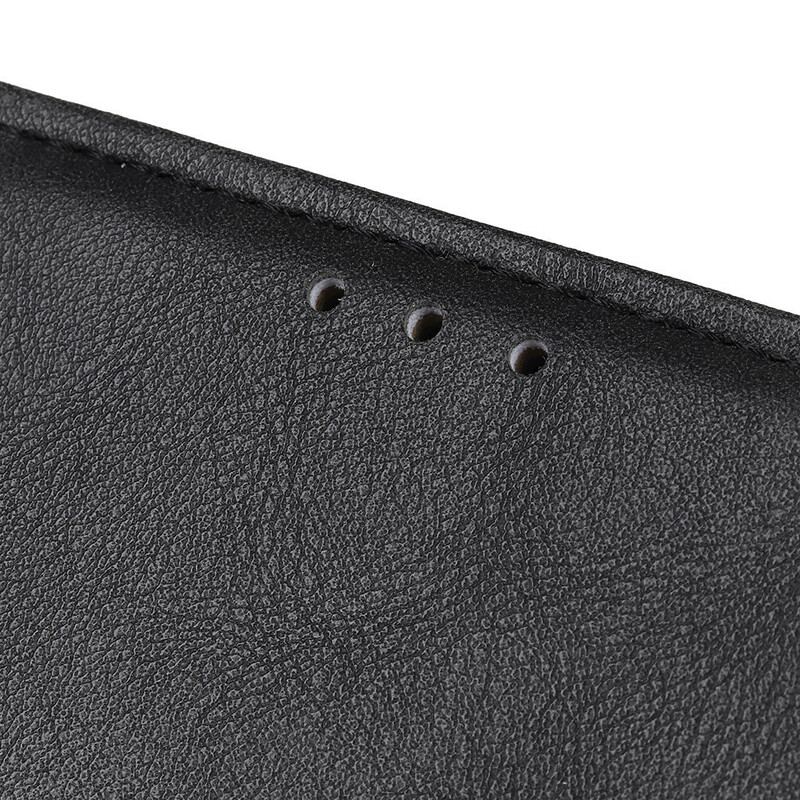Capa Em Pele Para Google Pixel 6 Pro Botão De Couro Falso