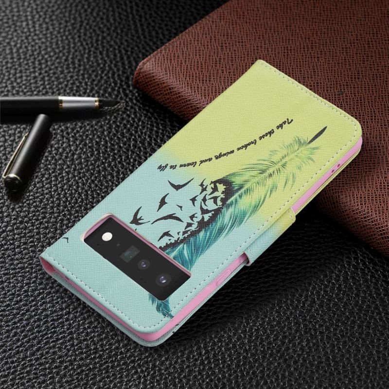 Capa Flip Para Google Pixel 6 Pro Aprender A Voar