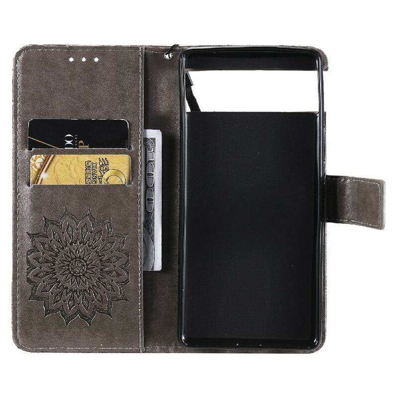 Capa Flip Para Google Pixel 6 Pro Flor Do Sol