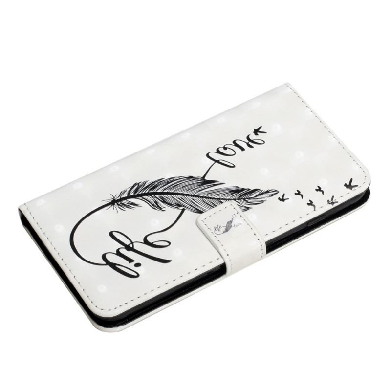 Capa Flip Para Google Pixel 6 Pro Pena Vida E Amor