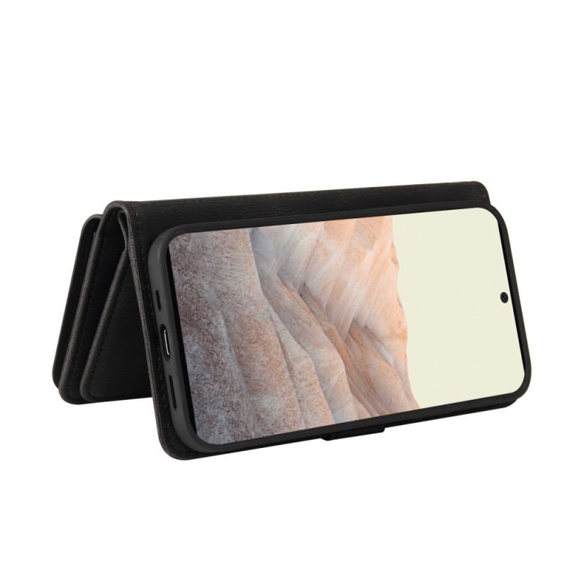 Capa Flip Para Google Pixel 6 Pro Titular De Cartão Multifuncional Para 10