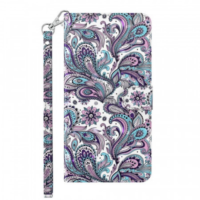Capa Folio Para Google Pixel 6 Pro Padrões De Flores