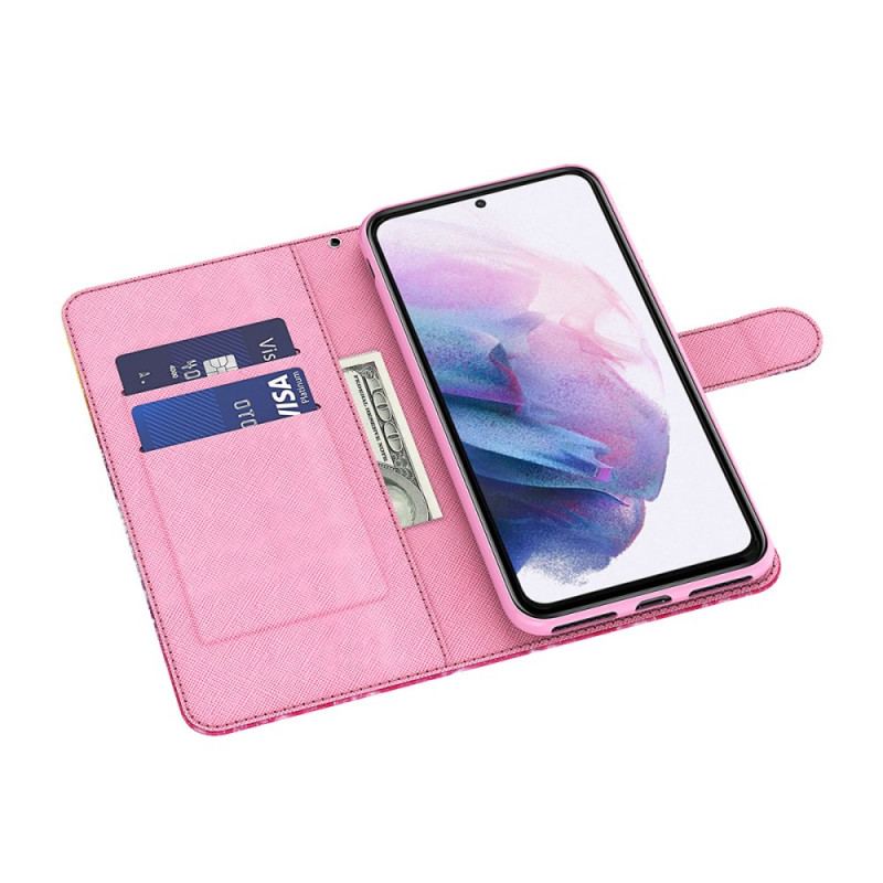 Capa Folio Para Google Pixel 6 Pro Padrões De Flores